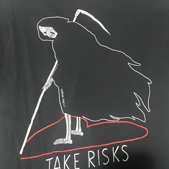 Threadless Black 'Take Risks' Graphic Tee - Picture 4 of 4